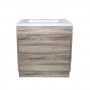 Qubist White Oak Free Standing 750 Vanity Cabinet Only